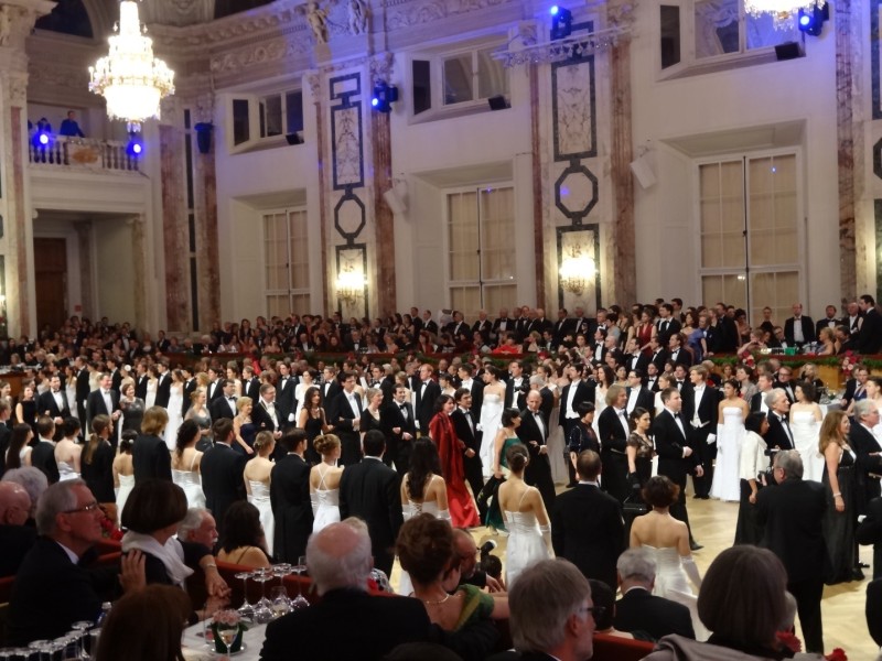 People dancing Viennese Waltz during a ball