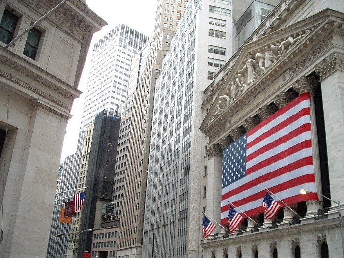 The New York Stock Exchange (building on the right)
