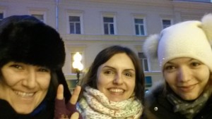 Me, Merve and Olga <3 at Arbatskaya Street before Gorky park