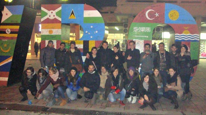 Lovely group of the Kosovo Training Course, at Newborn Monument
