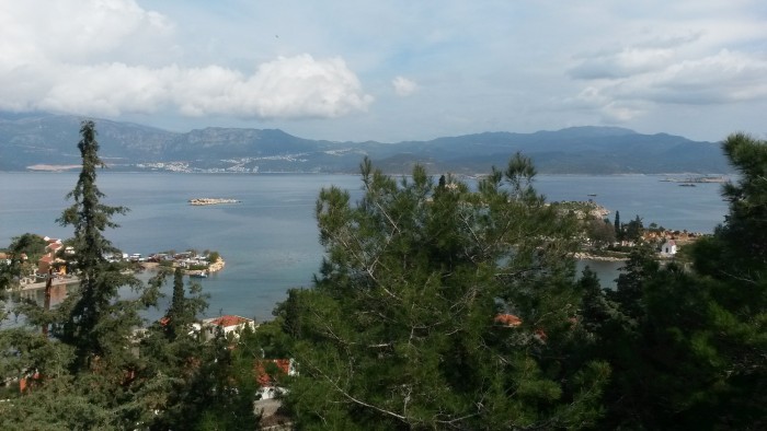 from a high spot that i went on foot. Kaş can be seen just under the clouds to the left side.