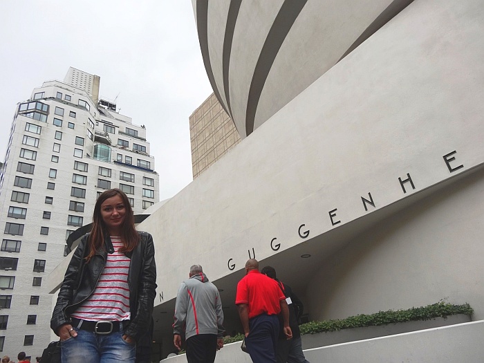 Leaving Guggenheim Museum New York