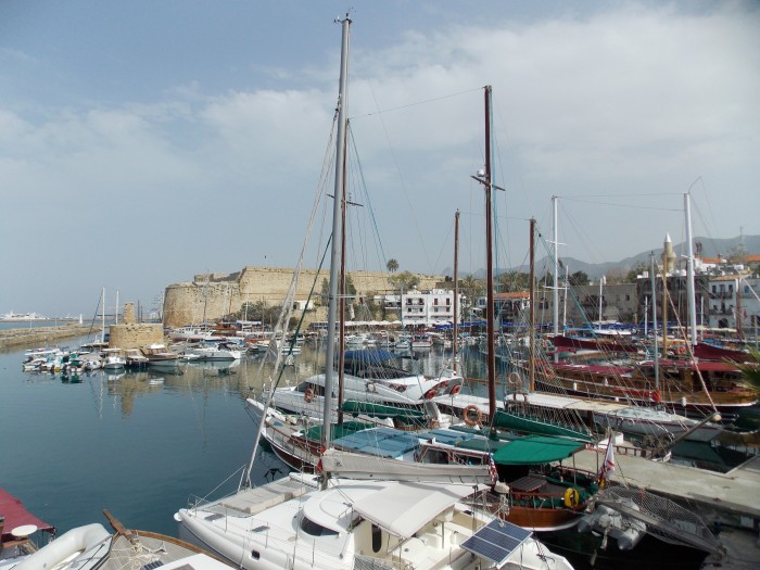 Girne - harbour and castle in the background