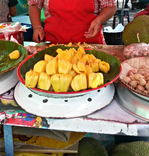 a generous street vendor who was so kind to make me try Durian?