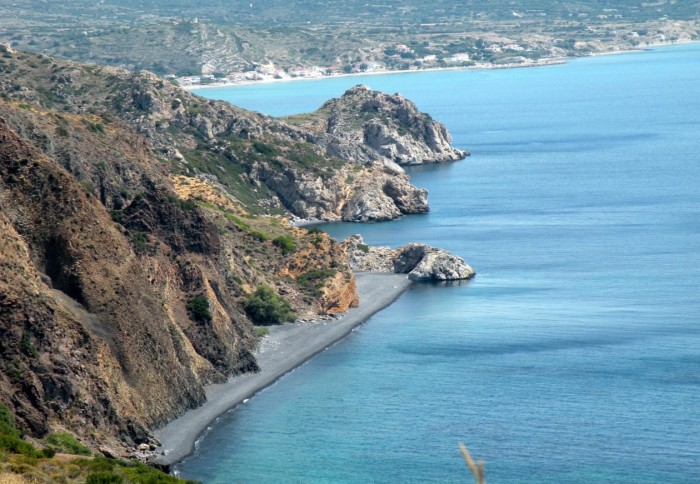 View on the beach Mavros Gyalos.