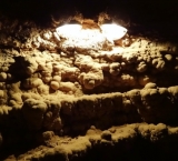 Unique formations inside the Cave of the Winds Colorado