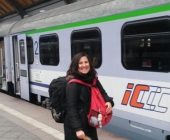 at Wroclaw Glowny. Kindly requested a stranger for a photo, but I almost missed the train :)