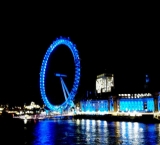 The London Eye during the night