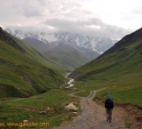 Trekking to the Shkhara glacier, Ushguli