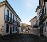 One of numerous cobblestone streets