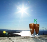 Drinking a Frappe above Crete