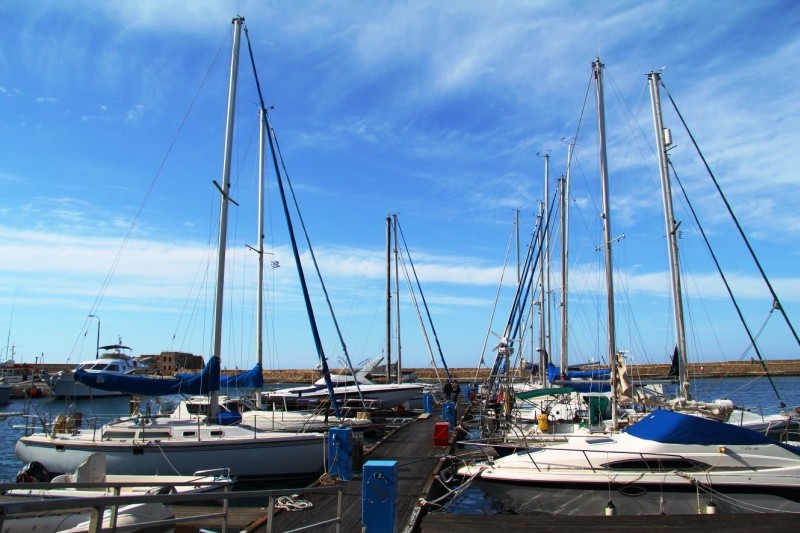 Boats in the Cretan port