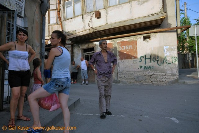 Life in the street, just some steps away from new President Palace in Tbilisi