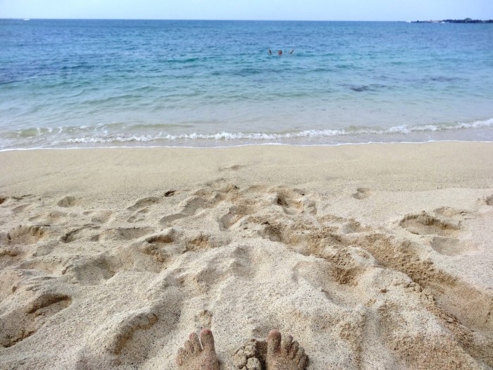 The perfect White-Sand beach of the Big Island Hawaii