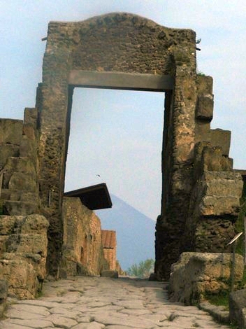 Doors to the city of Pompeii