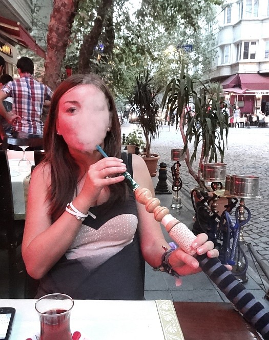 Smoking Hookah in Istanbul