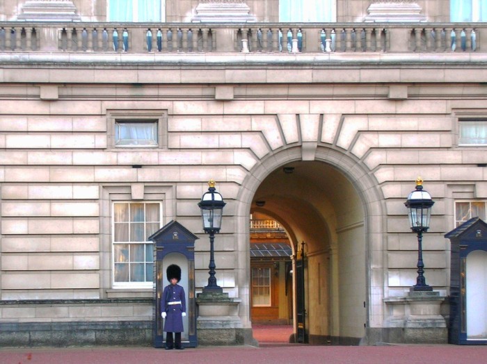 The famous guards of the Buckingham Palace London