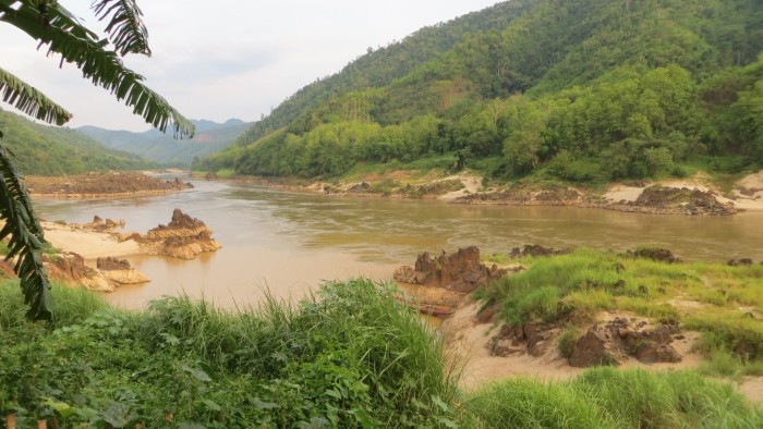 View over the Mekong River from Pakbang town