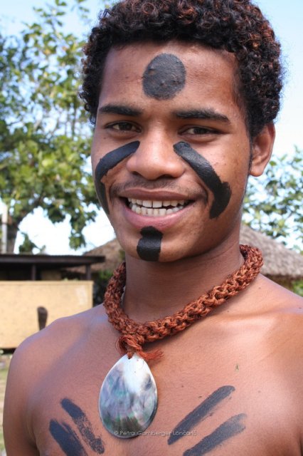 Young Fiji warrior from Danford family from Namosi village