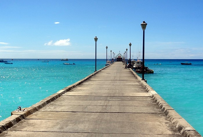 Pier behind Oistins fish market – here I first saw turtles