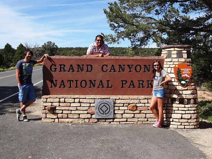 Entering Grand Canyon National Park