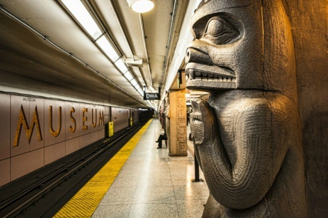 One of the most beautiful subway is in Toronto, Canada