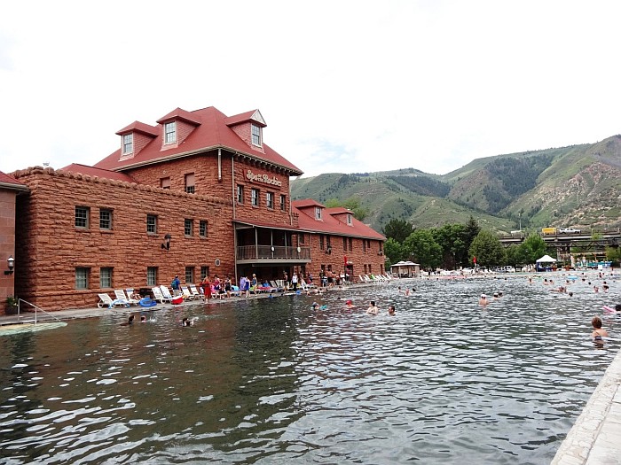 Relaxing in Glenwood Springs Colorado at the hot pool