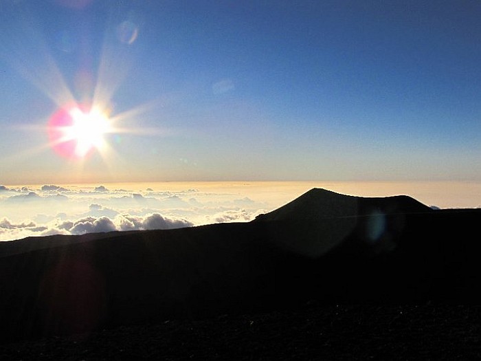 Breathtaking sunset makes you forget how cold it is up at 4200 m.