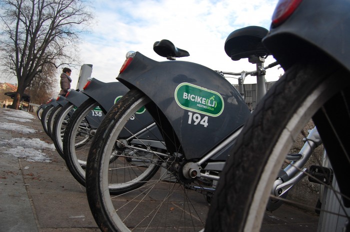 One of the many Bicikelj stations, which have no doubt contributed to Ljubljana being the European Green Capital 2016