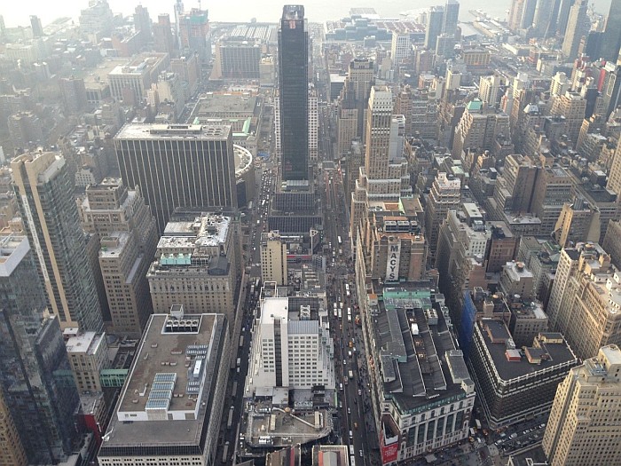 View of the 34th street and Macys department store.