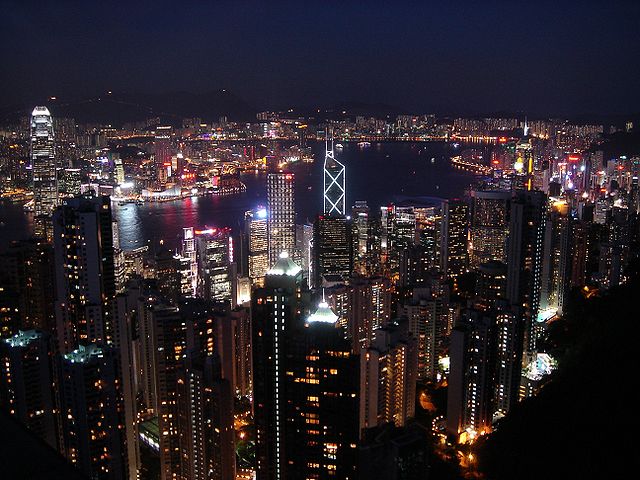 Hong Kong at night from Victoria Peak