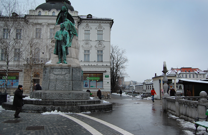 What to see in Ljubljana: The statue of France Prešeren