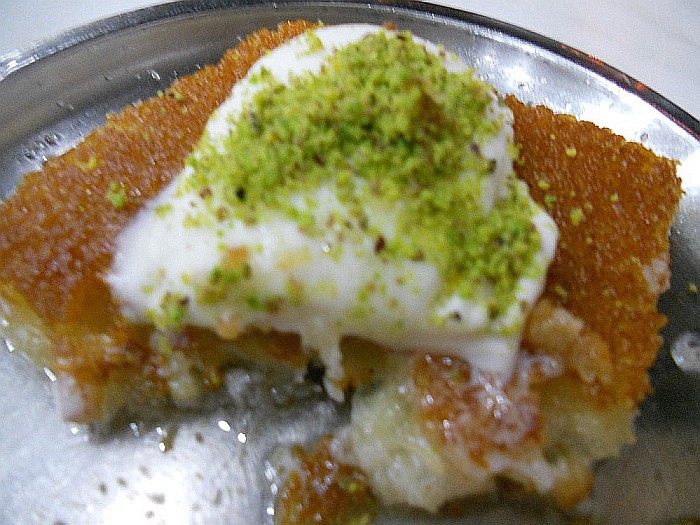 Küefe with ice cream and pistachio