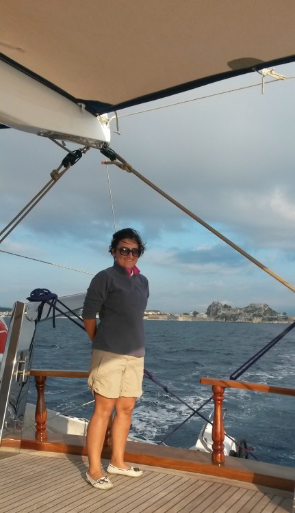 Me. Leaving Corfu (Kerkyra) behind, September 2014.