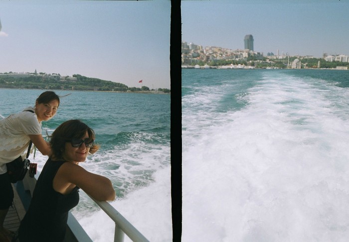 Yuko and I, at a ferry in İstanbul, August 2011