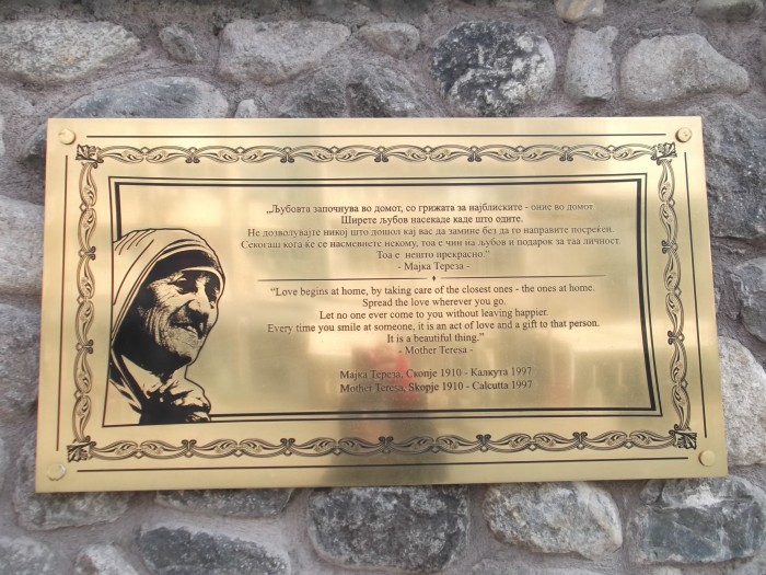 Mother Teresa, born in Skopje, died in Calcuta India. 
