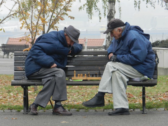 Favourite photo of mine, best friendship ever: Chess Friendship. At Kalemegdan