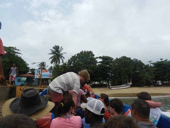 Panga from Big to Little Corn Island can get pretty crowdy