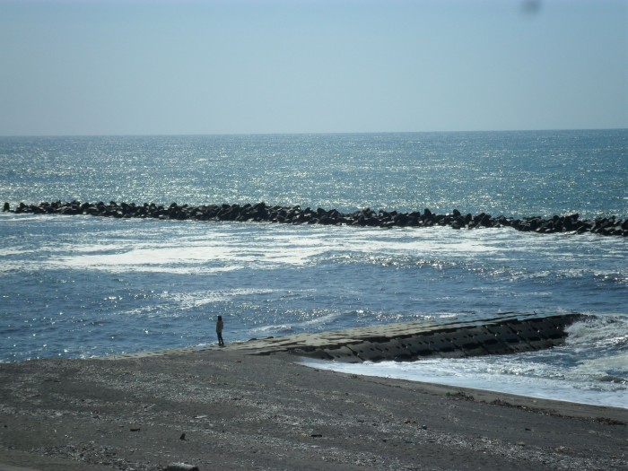 View of the Nihon-kai, Sea of Japan in Niigata Prefecture. April 2011