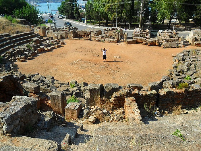 Telmessos Ancient Theater in the city in 2011. Currently it is under restoration, it looks different than in this photograph now.