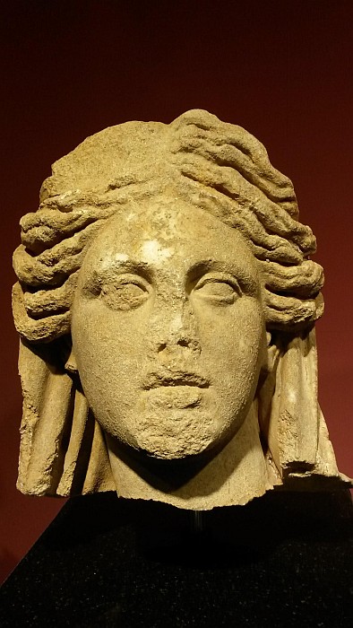 Woman Sculpture Head, Roman Period, 2nd Century A.D, found in Telmessos Theatre. Fethiye Archeological Museum