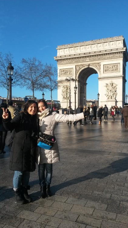 Arc de triomphe de l'Étoile, Arc of Triumph. with my friend Yuko