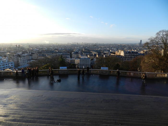 View of Paris from Montmarte early in the morning.