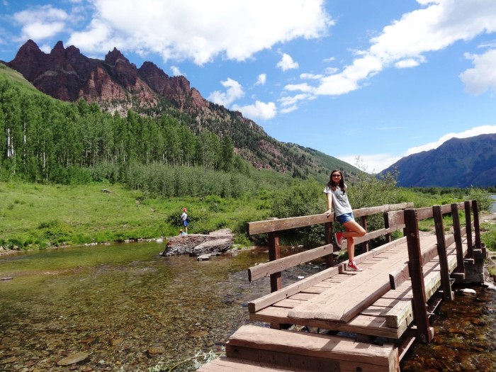 Enjoying the Maroon Bells Hike