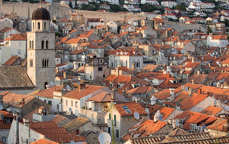 From the top, you can see it all. The Franciscan Monastery, the Synagogue, the Church of St. Sebastian