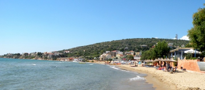 The Karfas beach – the longest beach at the Island