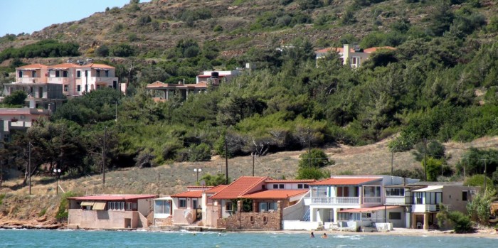 The houses of the locals in Karfas